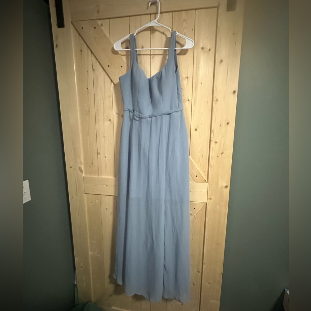 Azazie Renee Light Blue Bridesmaid Dress Size 10